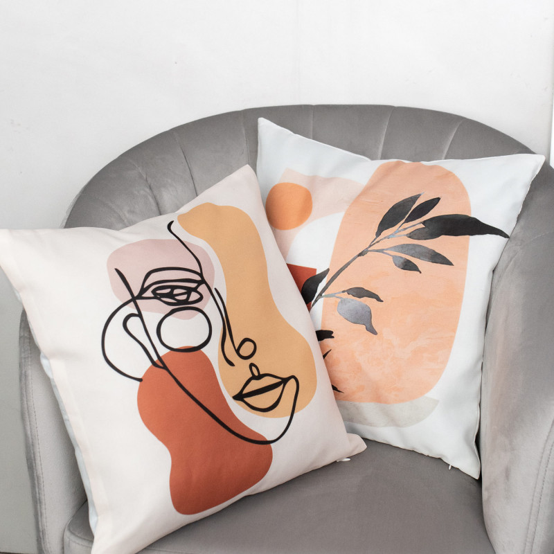  Набор декоративных подушек со съемным чехлом майн+ком 40х40 (см)-2 шт. (RH 242021+RH 24019) SELENA